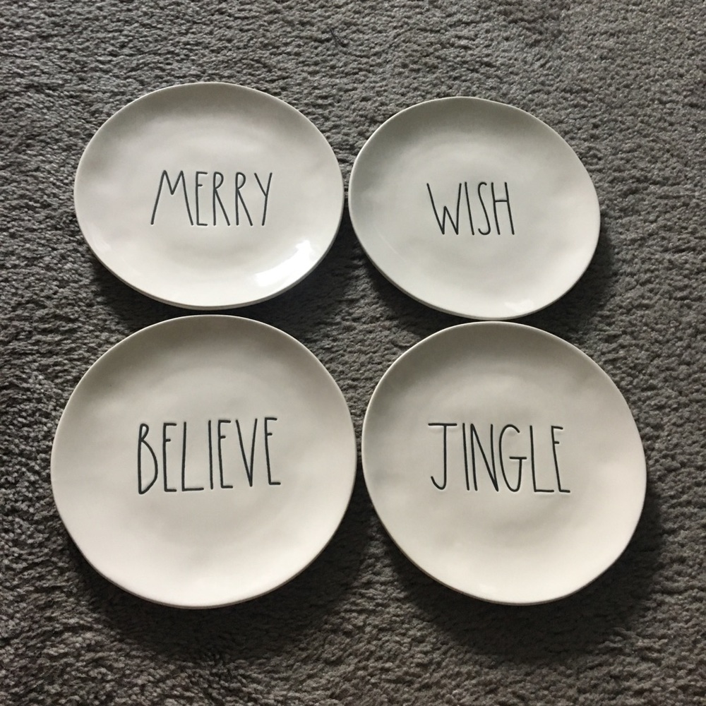 Rae Dunn set of Christmas plates